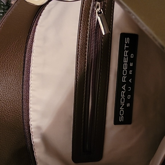 Sondra Roberts | Bags | Sondra Roberts Squared Vegan Brown Leather Tote ...